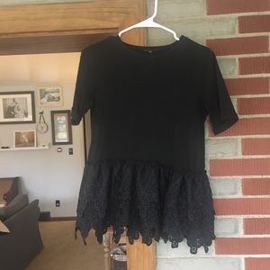 NWOT Endless Rose Lace Peplum Top